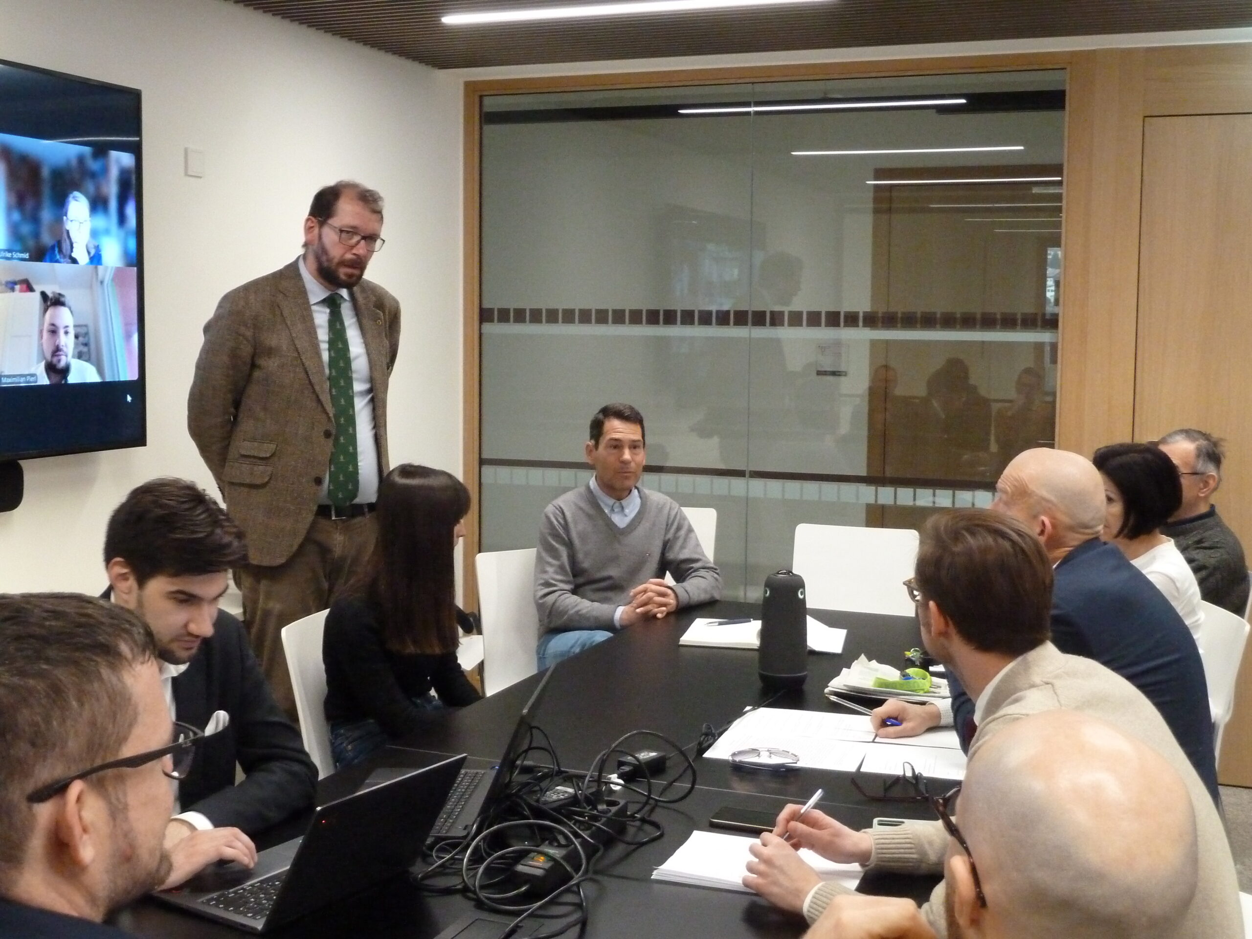 Dean of our Faculty Jürgen Fuchsbauer Visits our Team Meeting