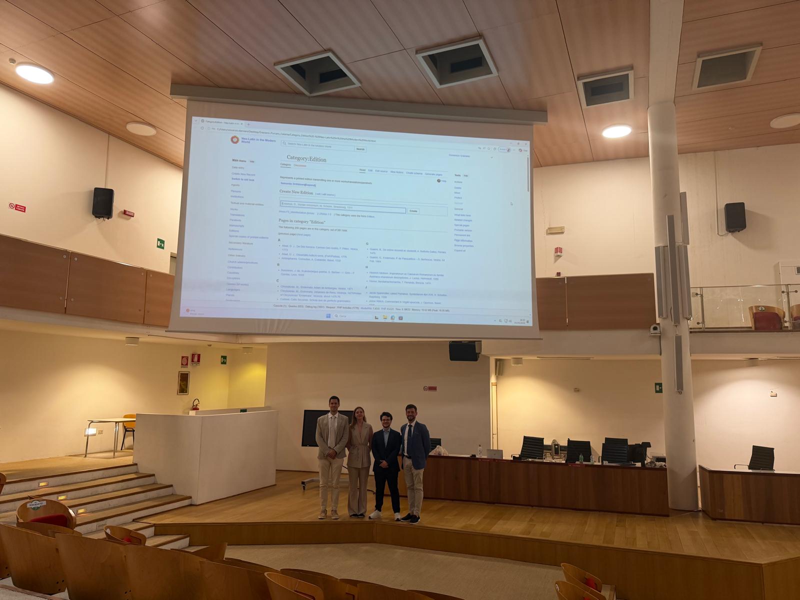 First Presentation of Our New Database: Domenico Graziano and O. Lorena Purcaro in Catania